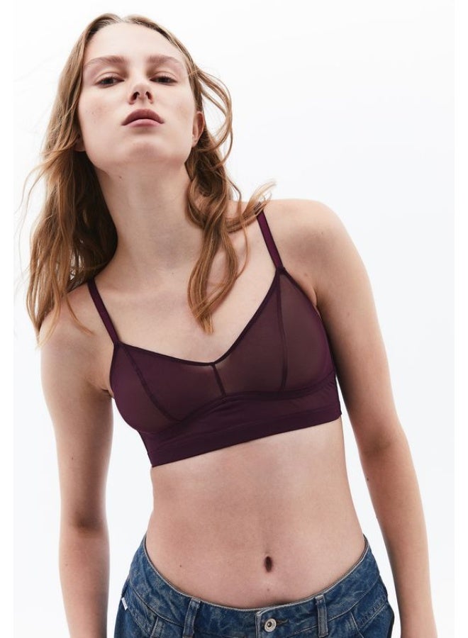 OXXO Tulle Bralette-POTENT PURPLE - Image 3
